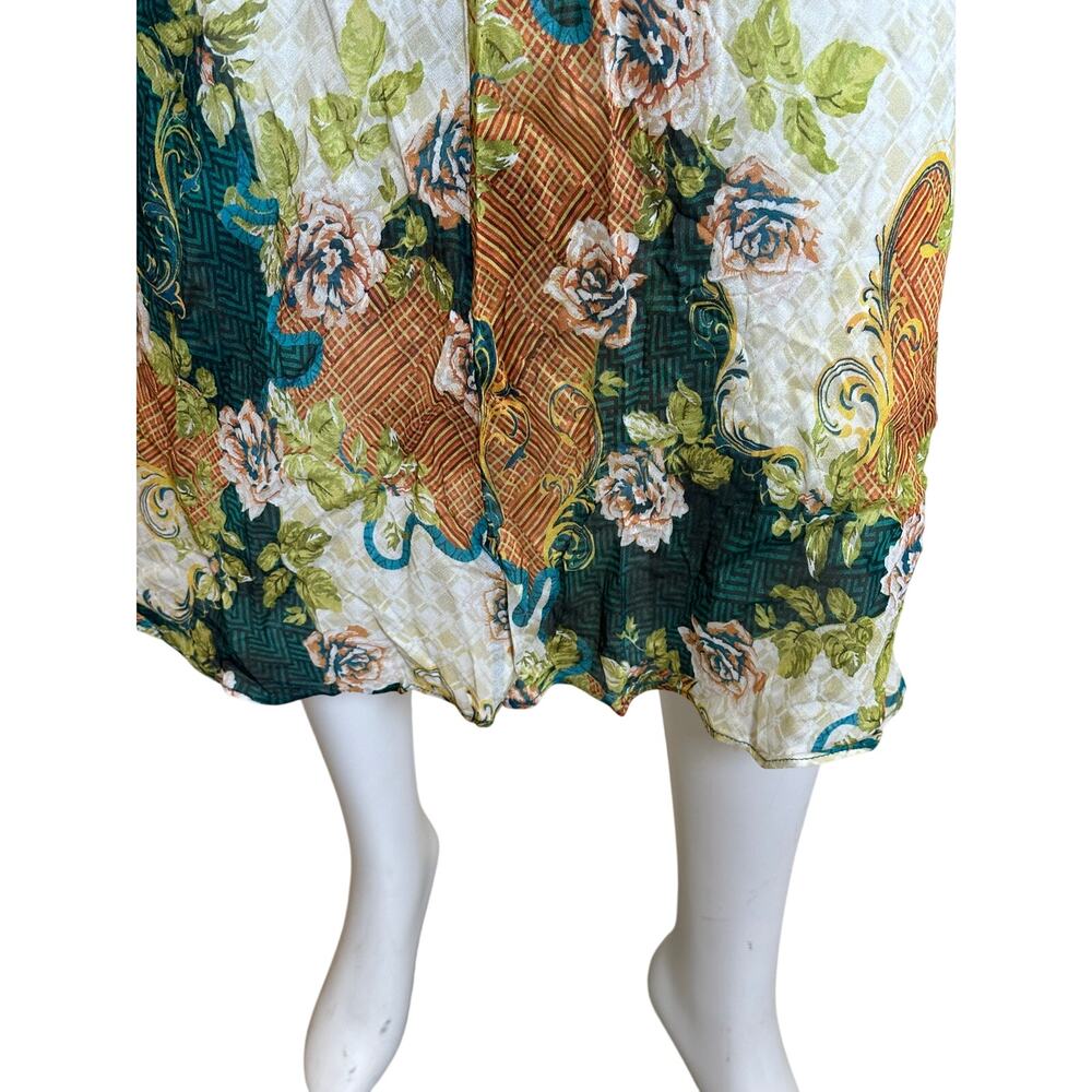 Bydee Floral Bias Cut Slip Dress/Cover Up S Viscose Midi Halter Resort Vacation - Picture 5 of 9